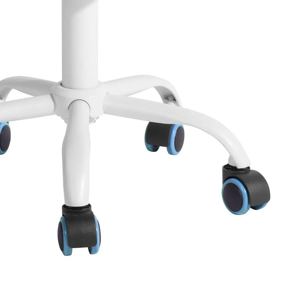 Pink and White Adjustable Height Swivel Rolling Office Chair - NOBLE HOME INTERIORS