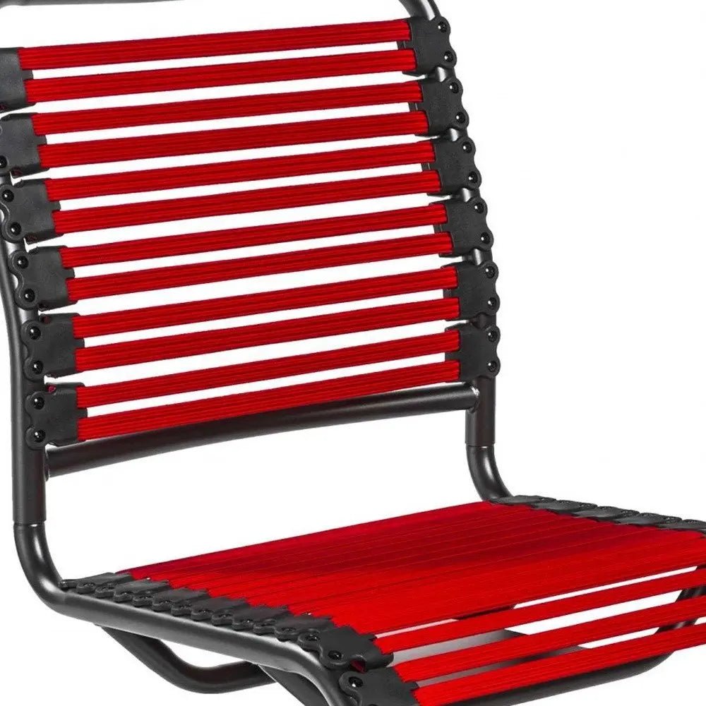 Red and Black Adjustable Swivel Bungee Rolling Office Chair - NOBLE HOME INTERIORS