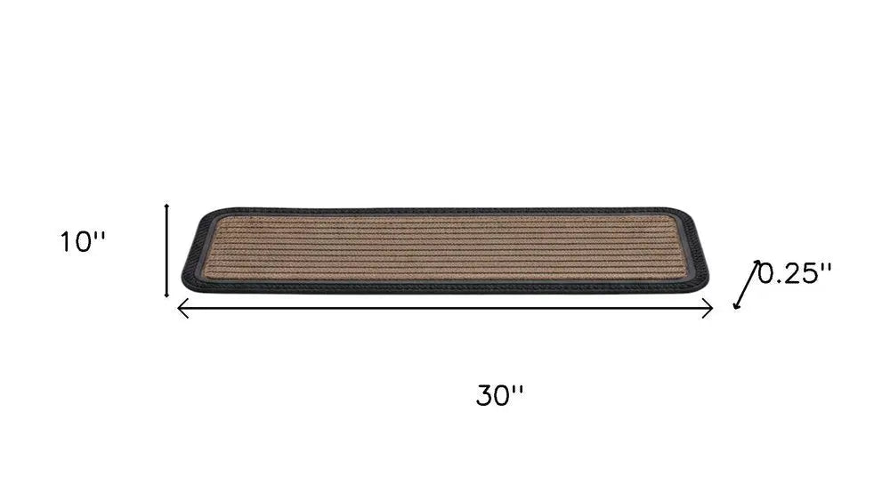 Set Of Six Black And Natural Polypropylene And Rubber Stair Treads - NOVA HOME FURNITURE