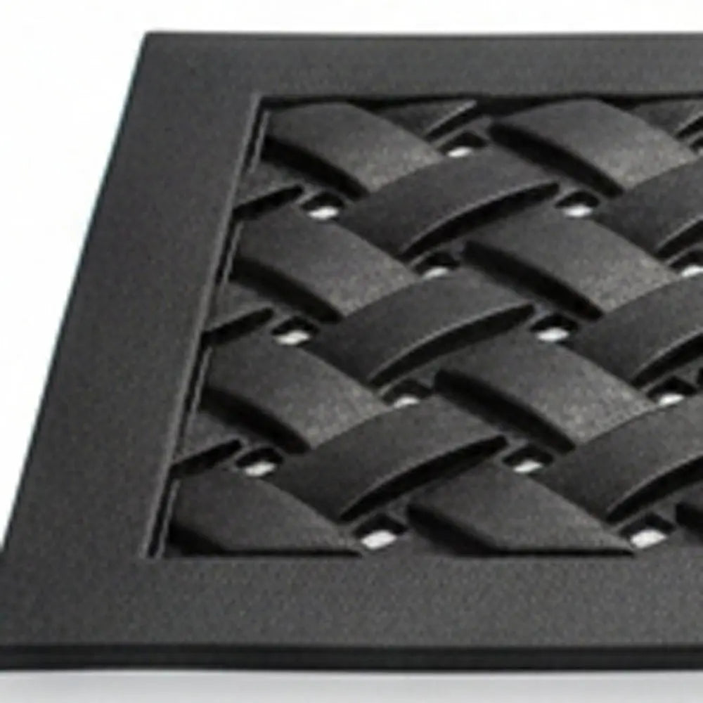 Set Of Six Black Lattice Outdoor Rubber Stair Treads - NOVA HOME FURNITURE