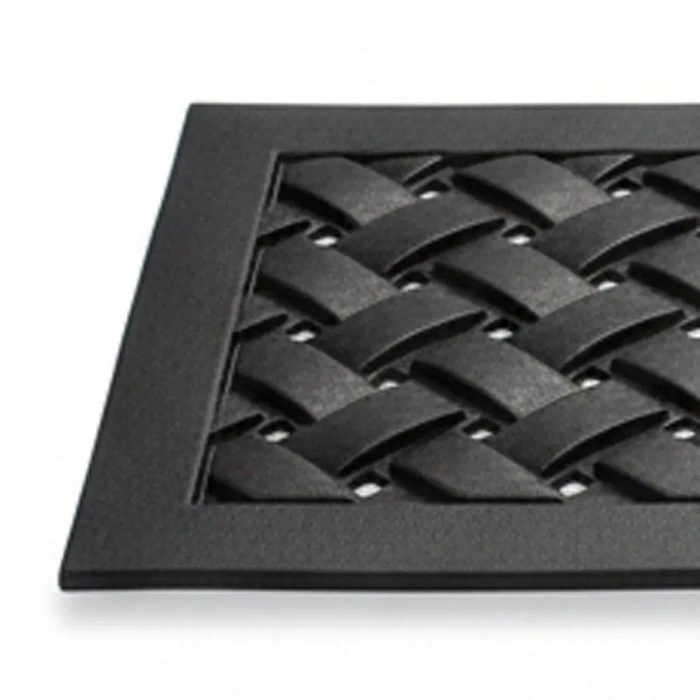 Set Of Six Black Lattice Outdoor Rubber Stair Treads - NOVA HOME FURNITURE