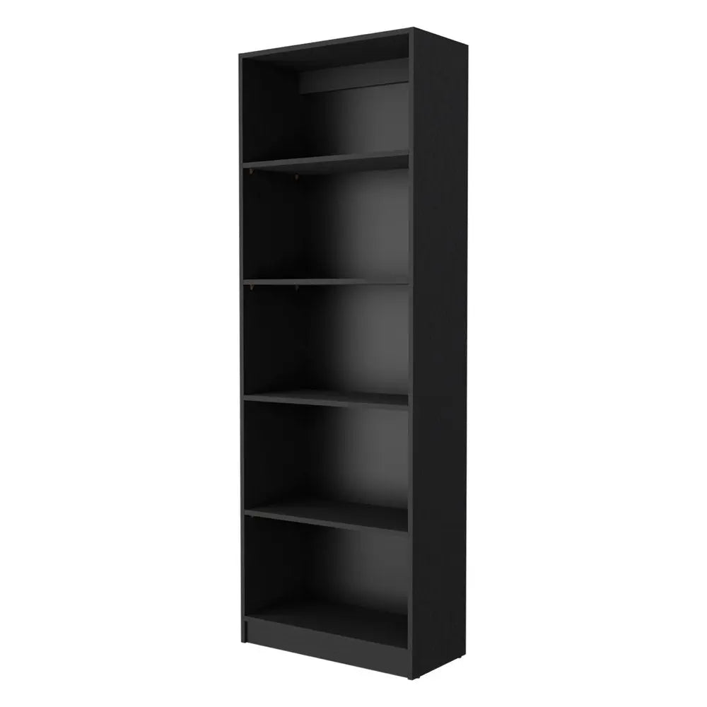 Set of Three Black Wood Four Tier Bookcases - NOBLE HOME INTERIORS