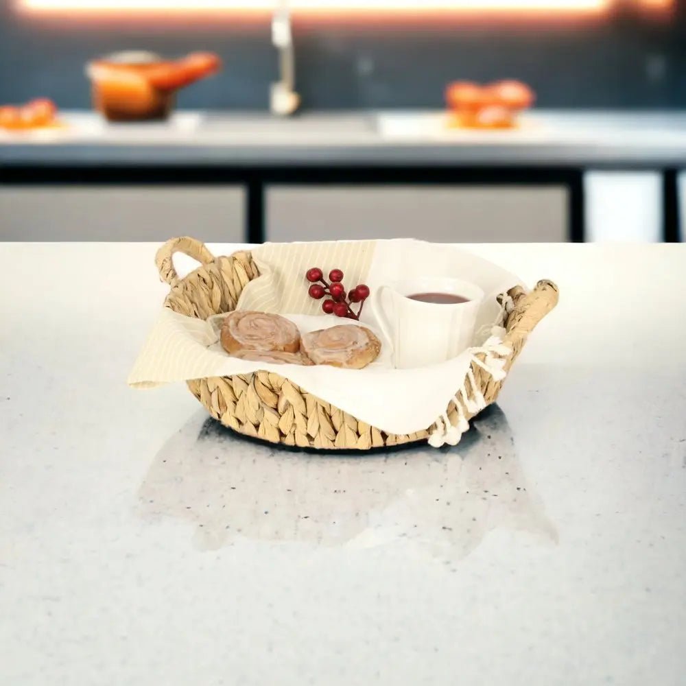 Set of Three Natural Water Hyacinth Basket - NOBLE HOME INTERIORS