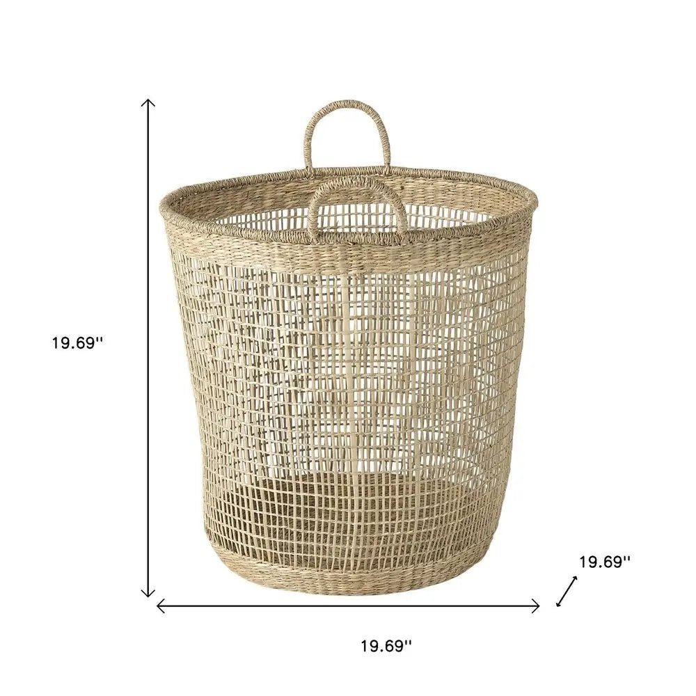 Set of Three Natural Wicker Basket - NOBLE HOME INTERIORS