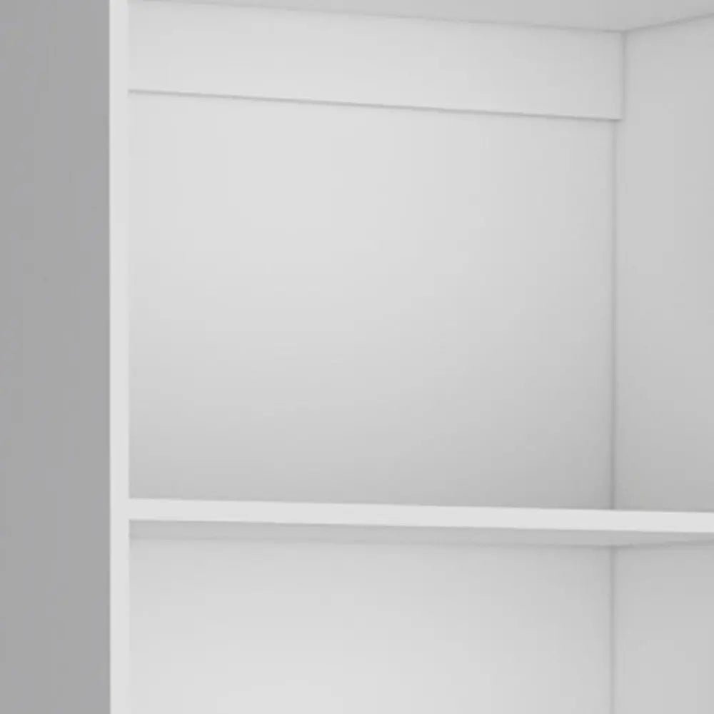 Set of Three White Wood Fourteen Tier Modular Bookcase - NOBLE HOME INTERIORS