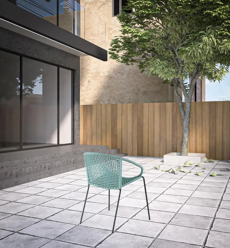 Set of Two 25" Green Metal Outdoor Dining Chair - NOBLE HOME INTERIORS