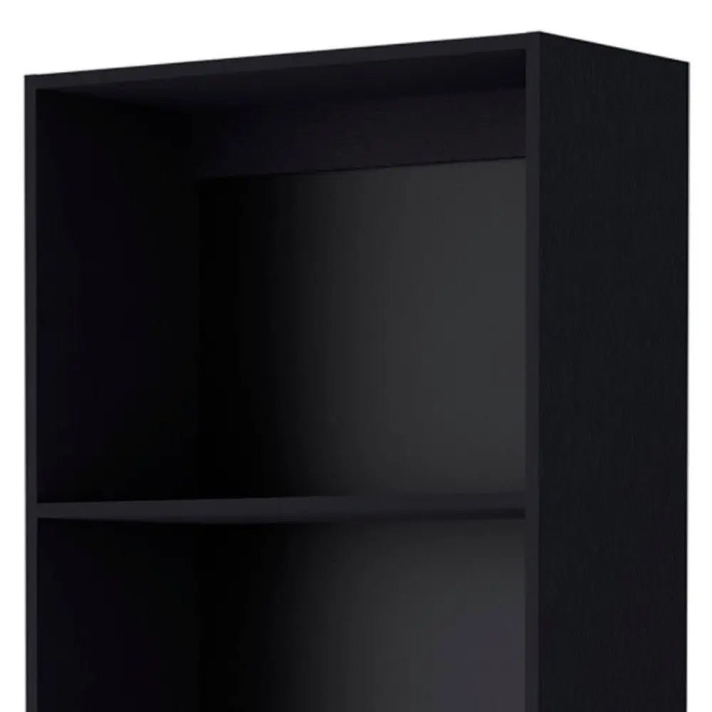 Set of Two 71" Black Bookcase With Two Doors - NOBLE HOME INTERIORS