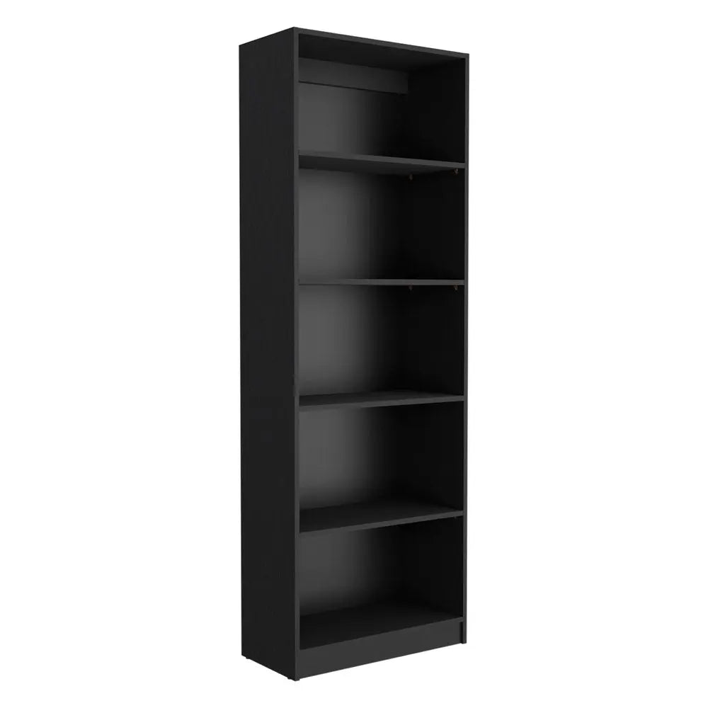 Set of Two Black Wood Multi Tier Bookcases - NOBLE HOME INTERIORS