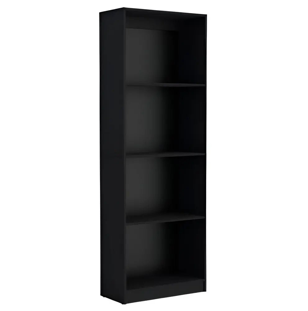 Set of Two Black Wood Multi Tier Bookcases - NOBLE HOME INTERIORS