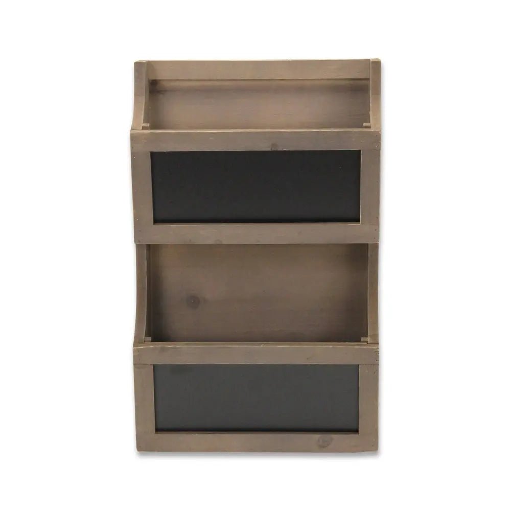 Set of Two Brown Solid Wood File Organizer - NOBLE HOME INTERIORS