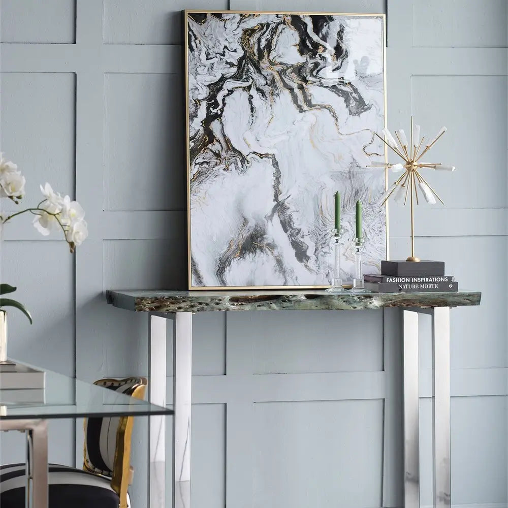 Set of Two White Framed Art - NOBLE HOME INTERIORS