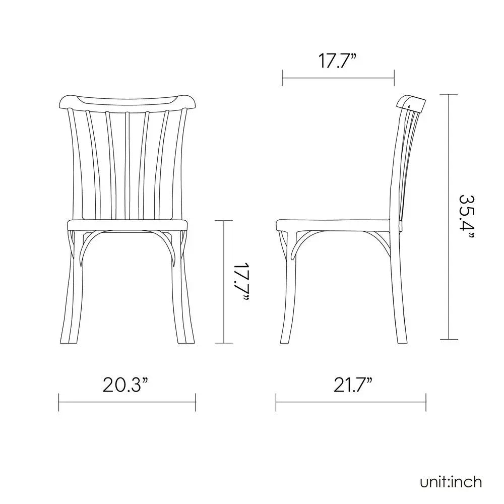 Set of Two White Heavy Duty Plastic Outdoor Stacking Dining Chairs - NOBLE HOME INTERIORS