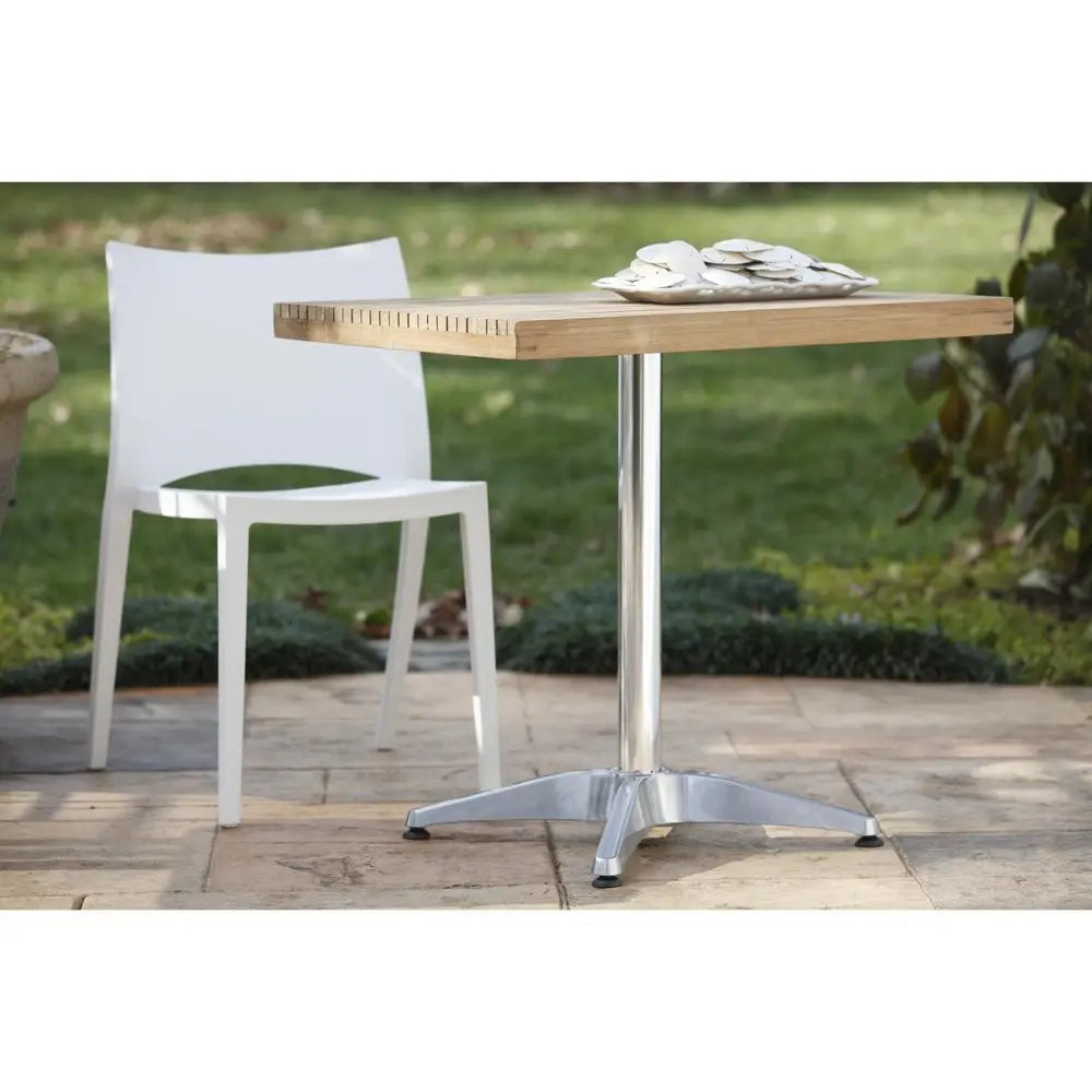 Set of Two White Heavy Duty Plastic Outdoor Stacking Dining Chairs - NOBLE HOME INTERIORS
