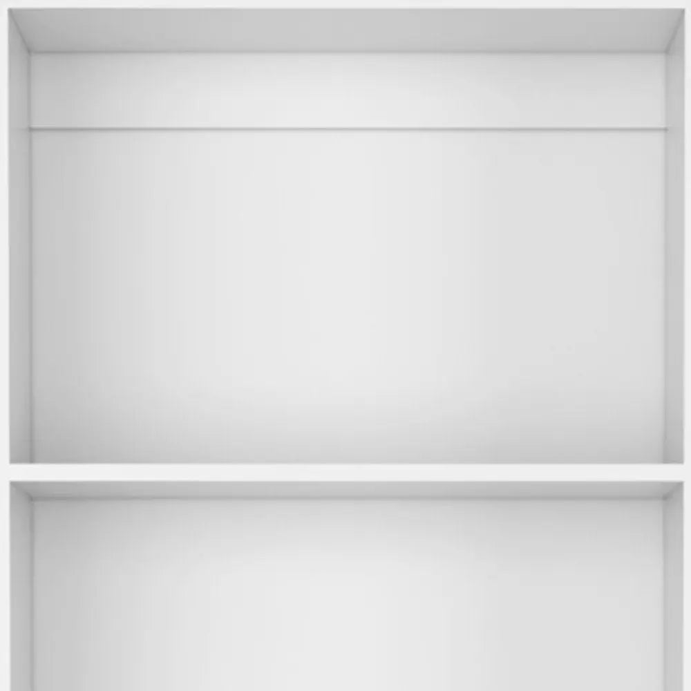 Set of Two White Wood Nine Tier Modular Bookcase - NOBLE HOME INTERIORS