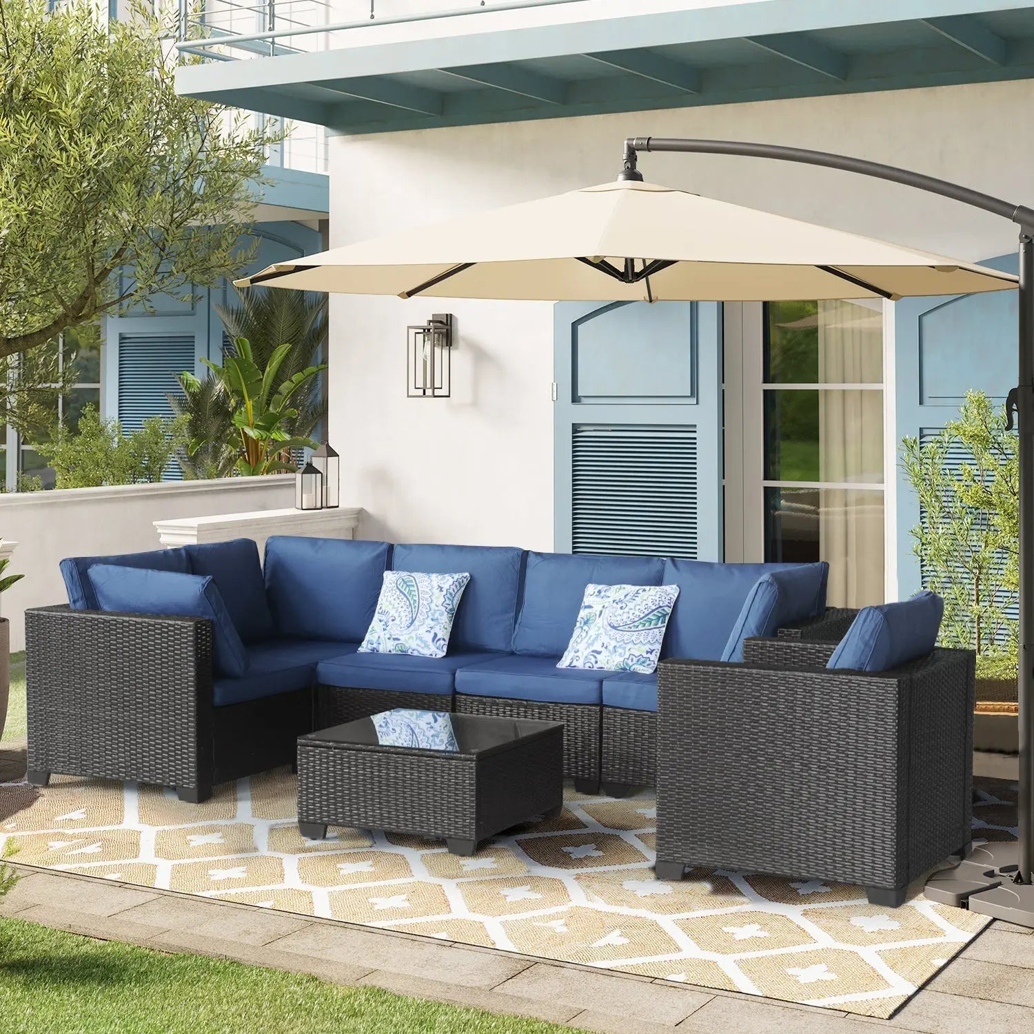 Sets Conversation Sets Balcony Furniture Outdoor Sectional for Outdoor In - NOVA - HOME - FURNITURE
