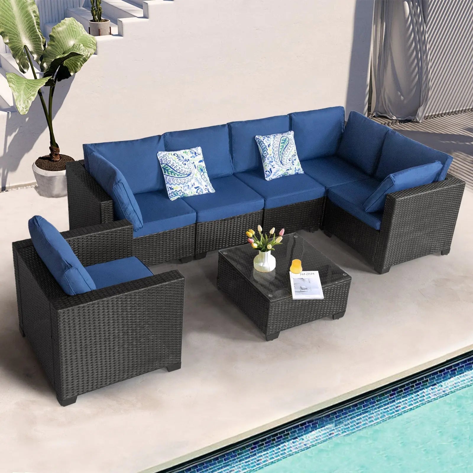 Sets Conversation Sets Balcony Furniture Outdoor Sectional for Outdoor In - NOVA - HOME - FURNITURE