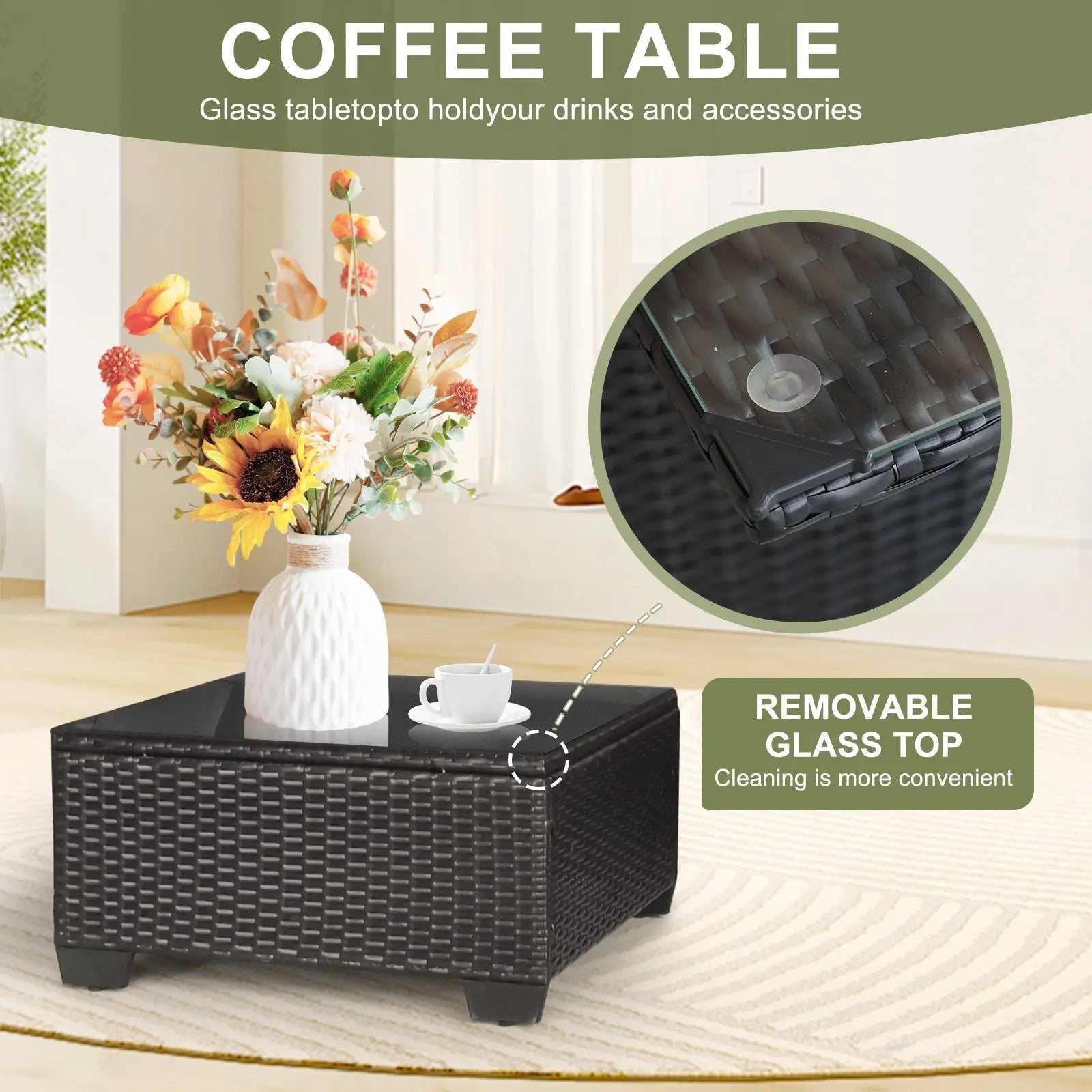 Sets Conversation Sets Balcony Furniture Outdoor Sectional for Outdoor In - NOVA - HOME - FURNITURE