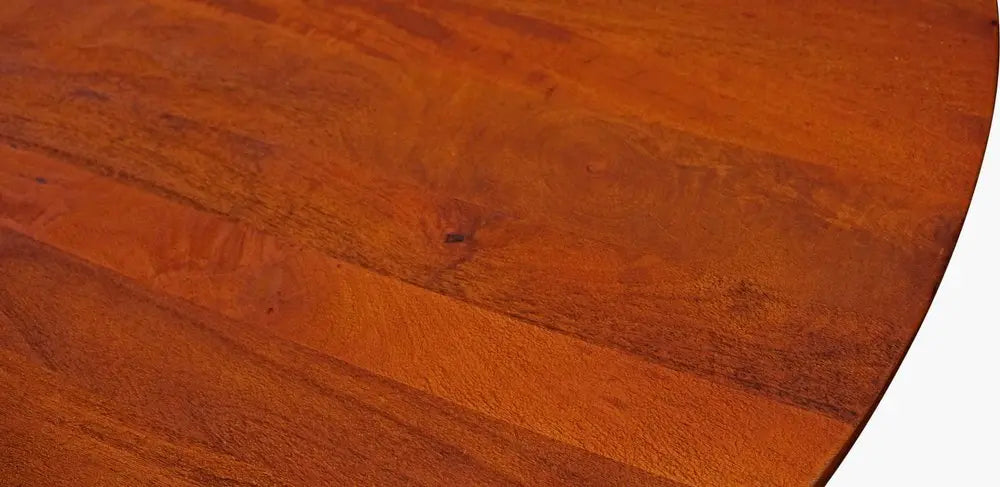 Seven Piece Brown Round Solid Wood Dining Set with Six Chairs - NOVA HOME FURNITURE