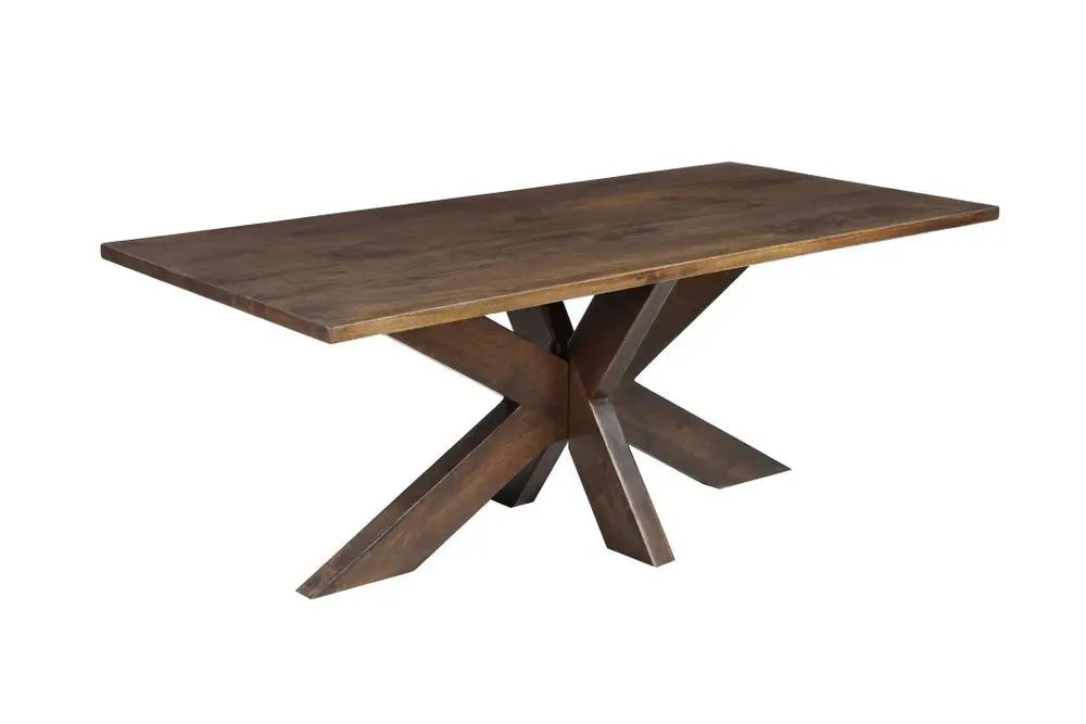 Seven Piece Brown Solid Wood Dining Set with Six Chairs - NOVA HOME FURNITURE