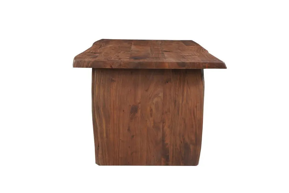 Seven Piece Brown Solid Wood Dining Set with Six Chairs - NOVA HOME FURNITURE