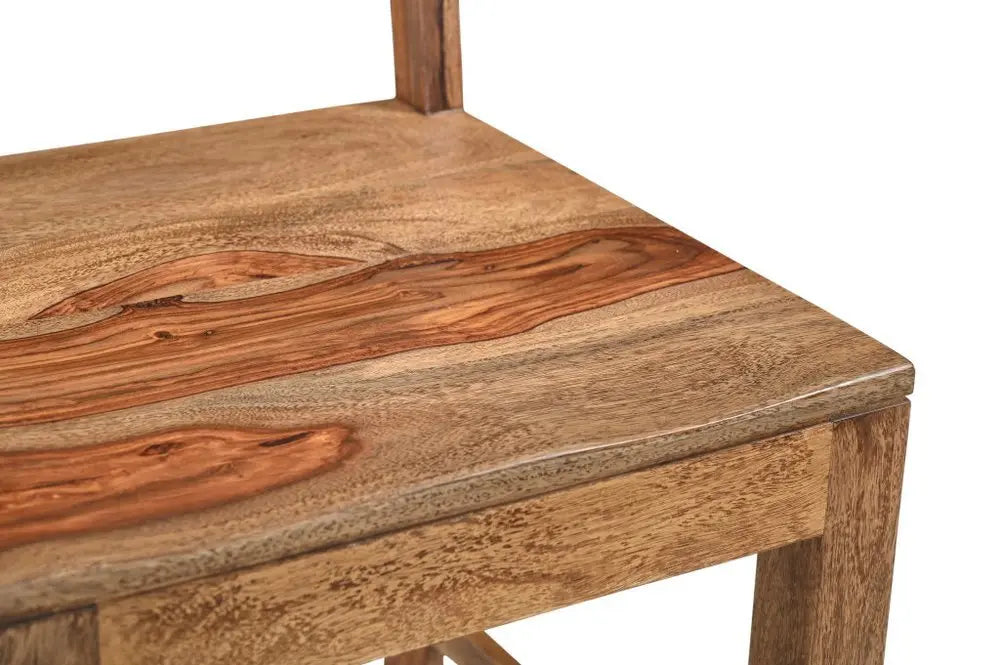 Seven Piece Brown Solid Wood Dining Set with Six Chairs - NOVA HOME FURNITURE