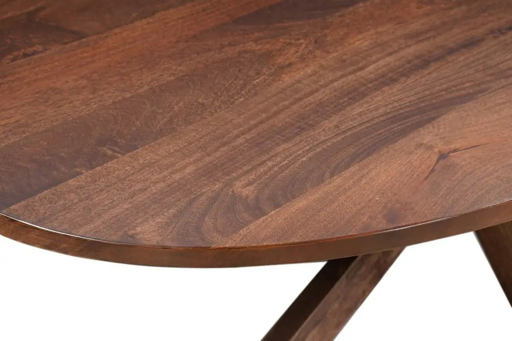 Seven Piece Brown Solid Wood Dining Set with Six Chairs - NOVA HOME FURNITURE