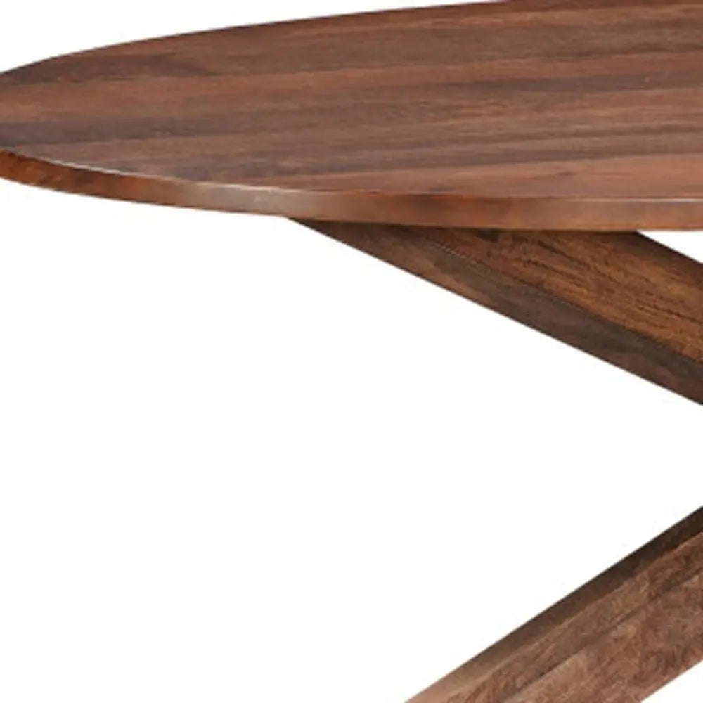 Seven Piece Brown Solid Wood Dining Set with Six Chairs - NOVA HOME FURNITURE