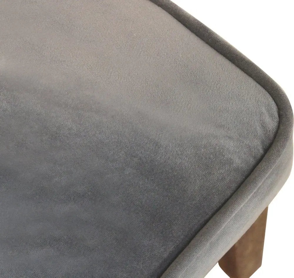 Seven Piece Gray and Black Round Solid Wood Dining Set with Six Chairs - NOBLE HOME INTERIORS