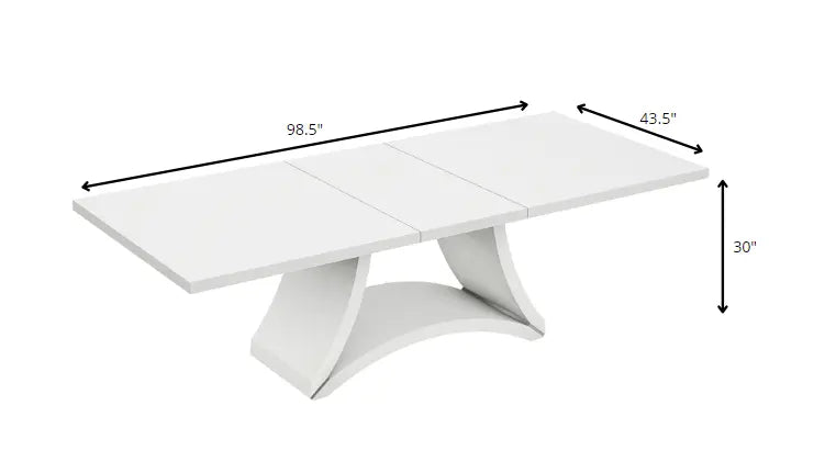 Seven Piece White Dining Set with Six Chairs - NOVA HOME FURNITURE