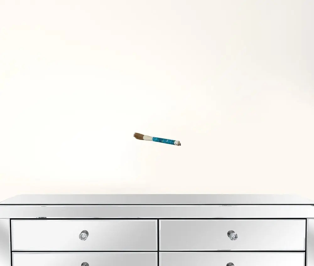 Shades of Aqua Jade Abacus Disc Decorative Calligraphy Brush - NOBLE HOME INTERIORS