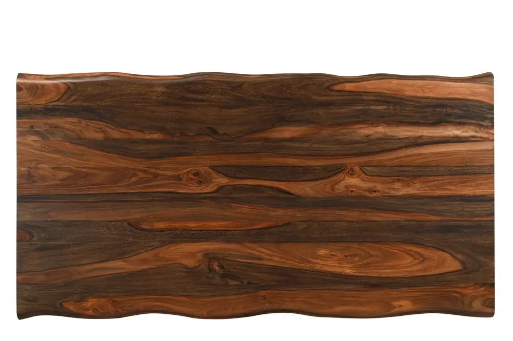 Six Piece Dark Brown Solid Wood Dining Set with Four Chairs - NOVA HOME FURNITURE