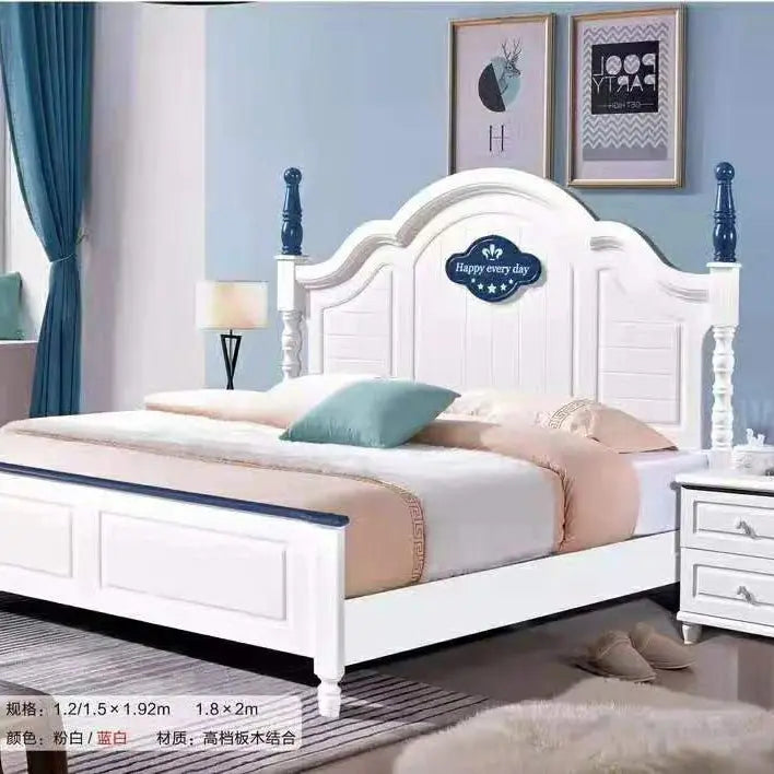 Solid Wood Bed Queen Size Bed Child Children Bedroom Furniture Sbj002 - NOVA - HOME - FURNITURE