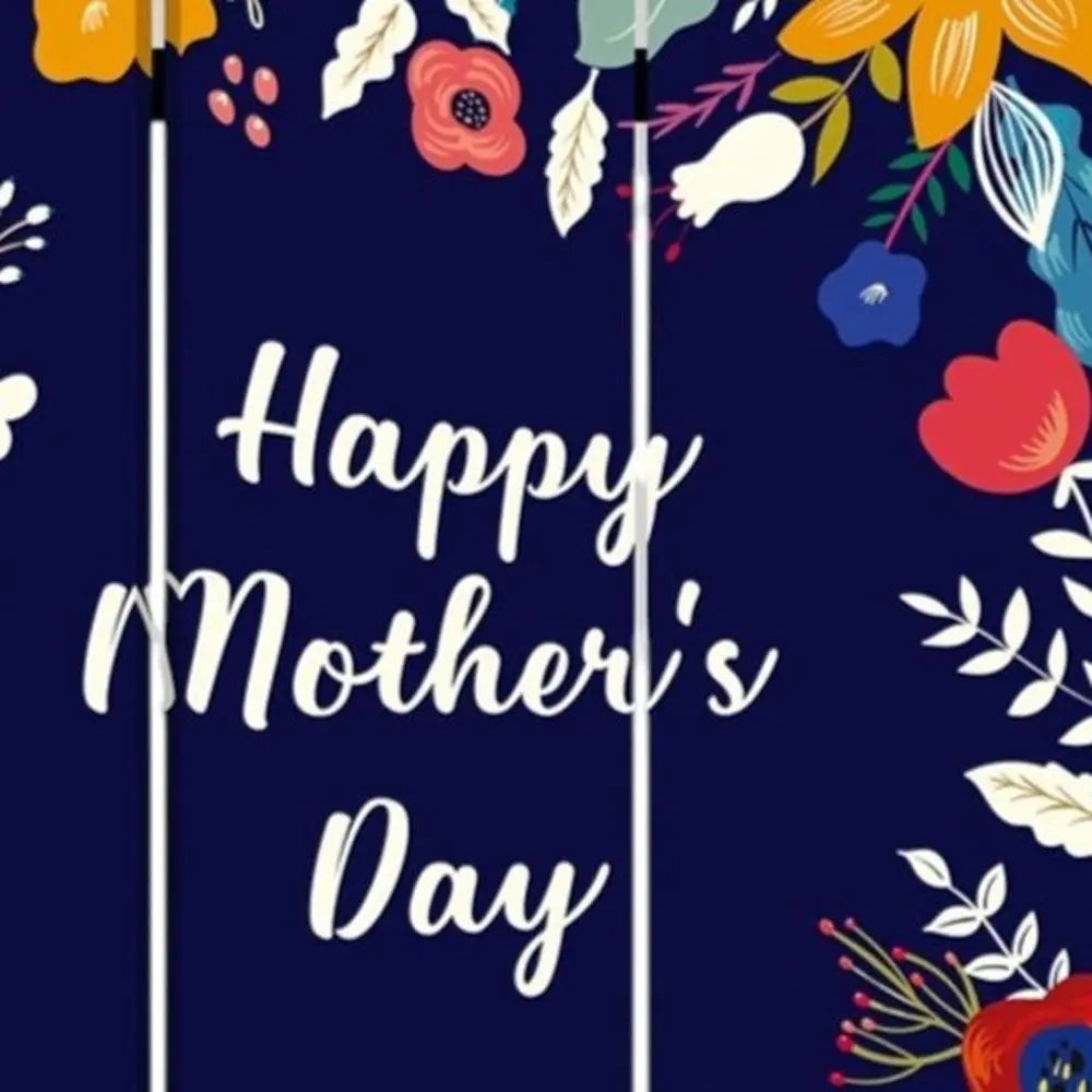 Sweet Floral Mother's Day Three Panel Room Divider Screen - NOBLE HOME INTERIORS