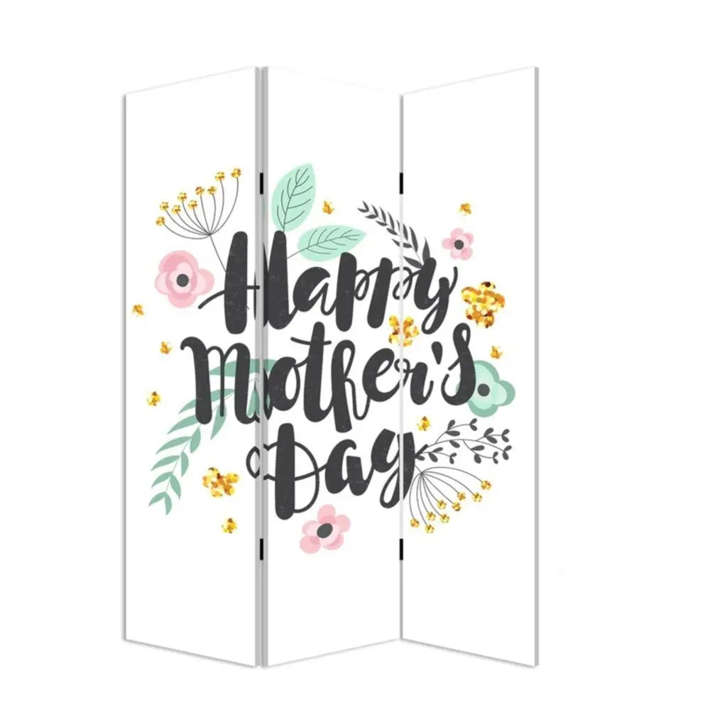 Sweet Floral Mother's Day Three Panel Room Divider Screen - NOBLE HOME INTERIORS
