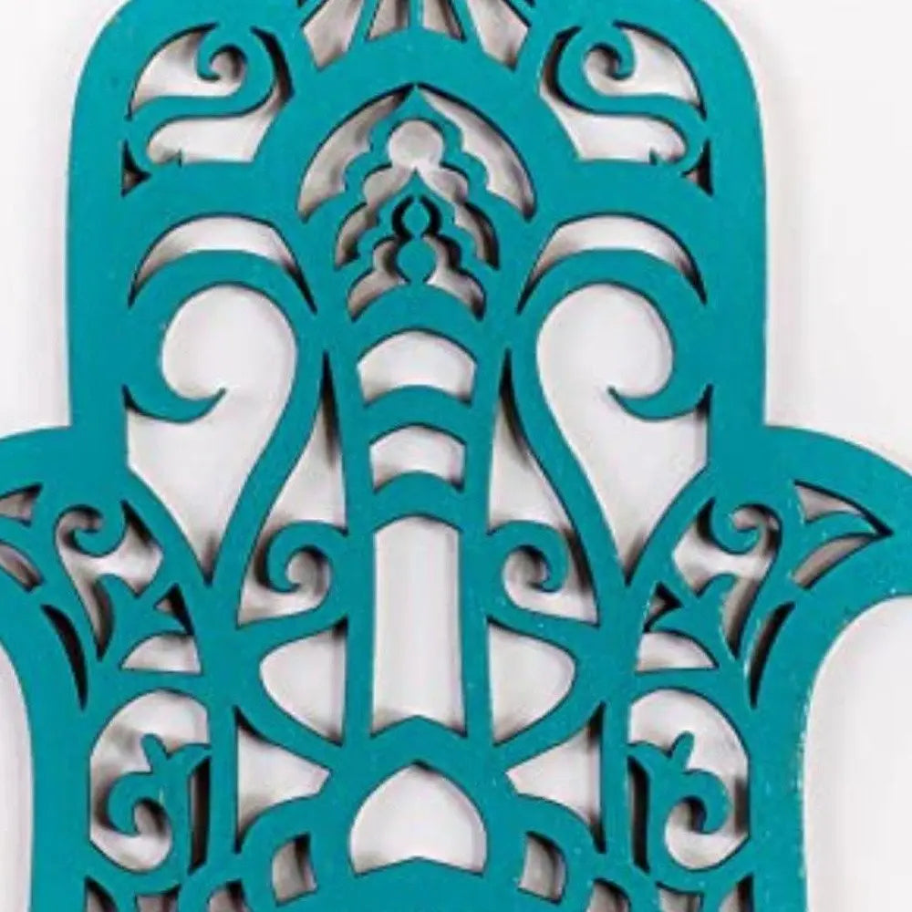 Turquoise Solid Wood Geometric Shapes Wall Decor - NOBLE HOME INTERIORS