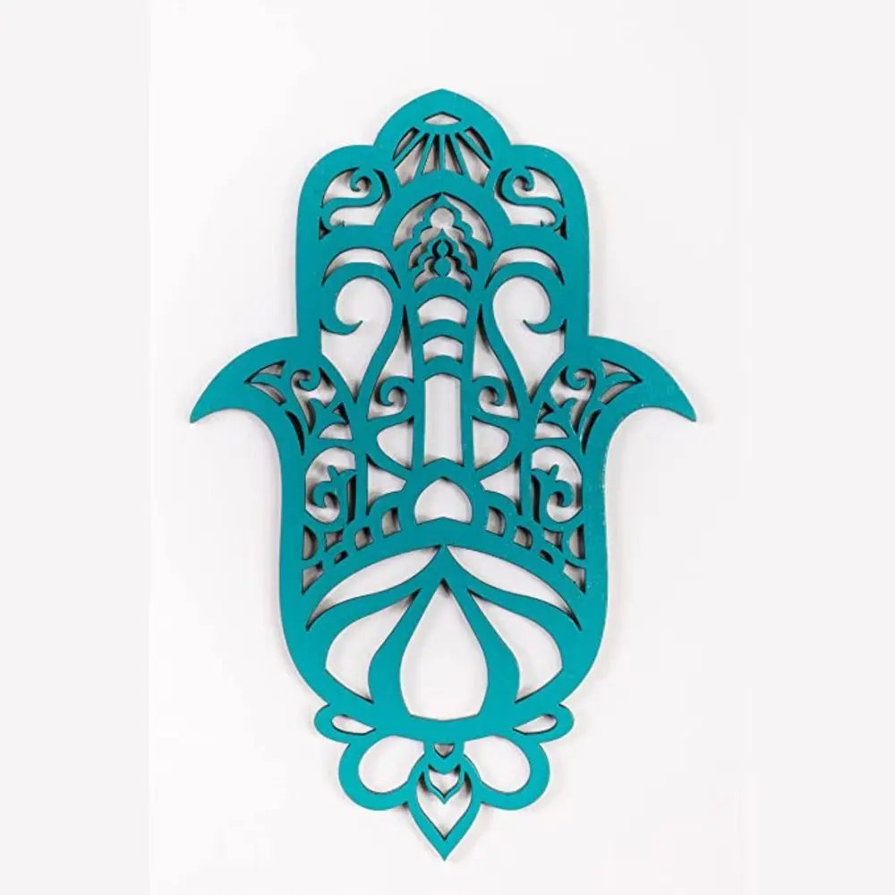 Turquoise Solid Wood Geometric Shapes Wall Decor - NOBLE HOME INTERIORS