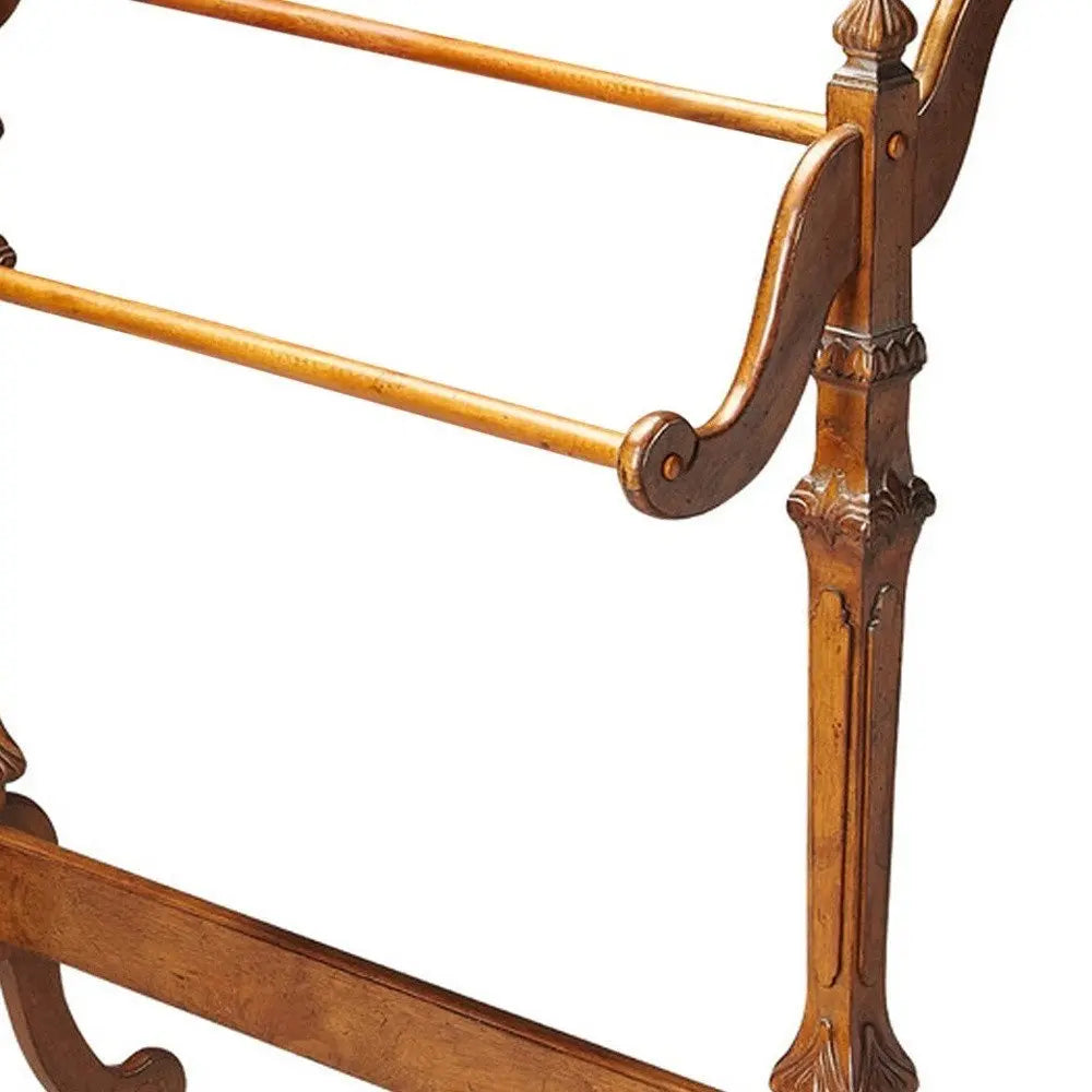 Vintage Oak Blanket Stand - NOBLE HOME INTERIORS