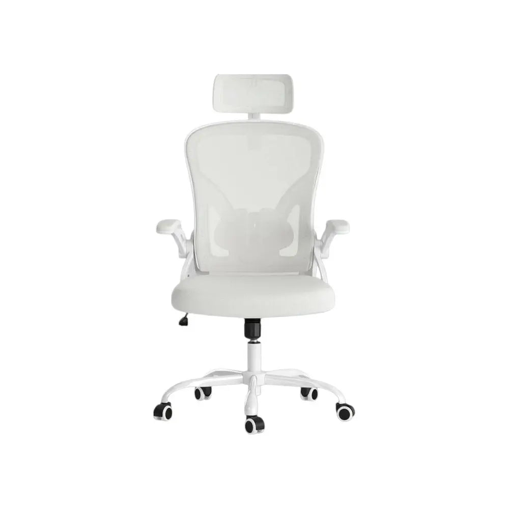 White and Black Adjustable Height Swivel Rolling Office Chair - NOBLE HOME INTERIORS