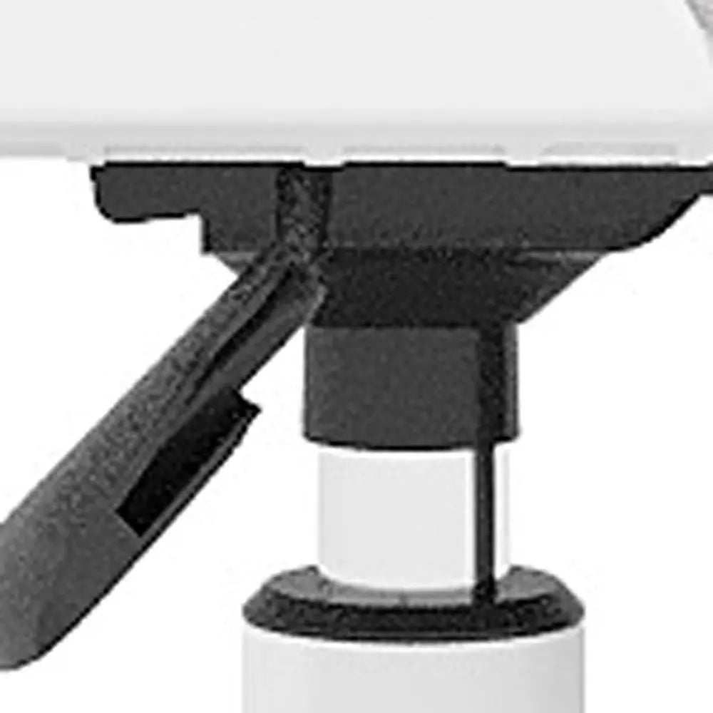 White and Black Adjustable Height Swivel Rolling Office Chair - NOBLE HOME INTERIORS