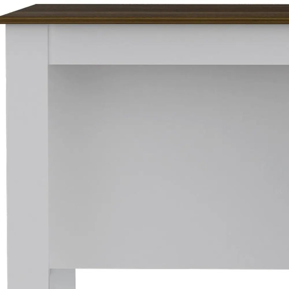 White and Brown 41" Kitchen Island With Storage - NOVA HOME FURNITURE