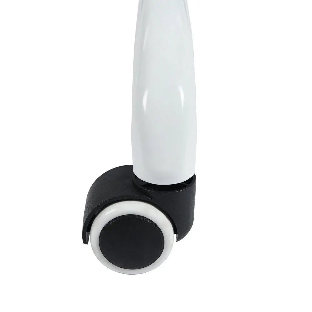 White and Red Adjustable Height Swivel Rolling Office Chair - NOBLE HOME INTERIORS