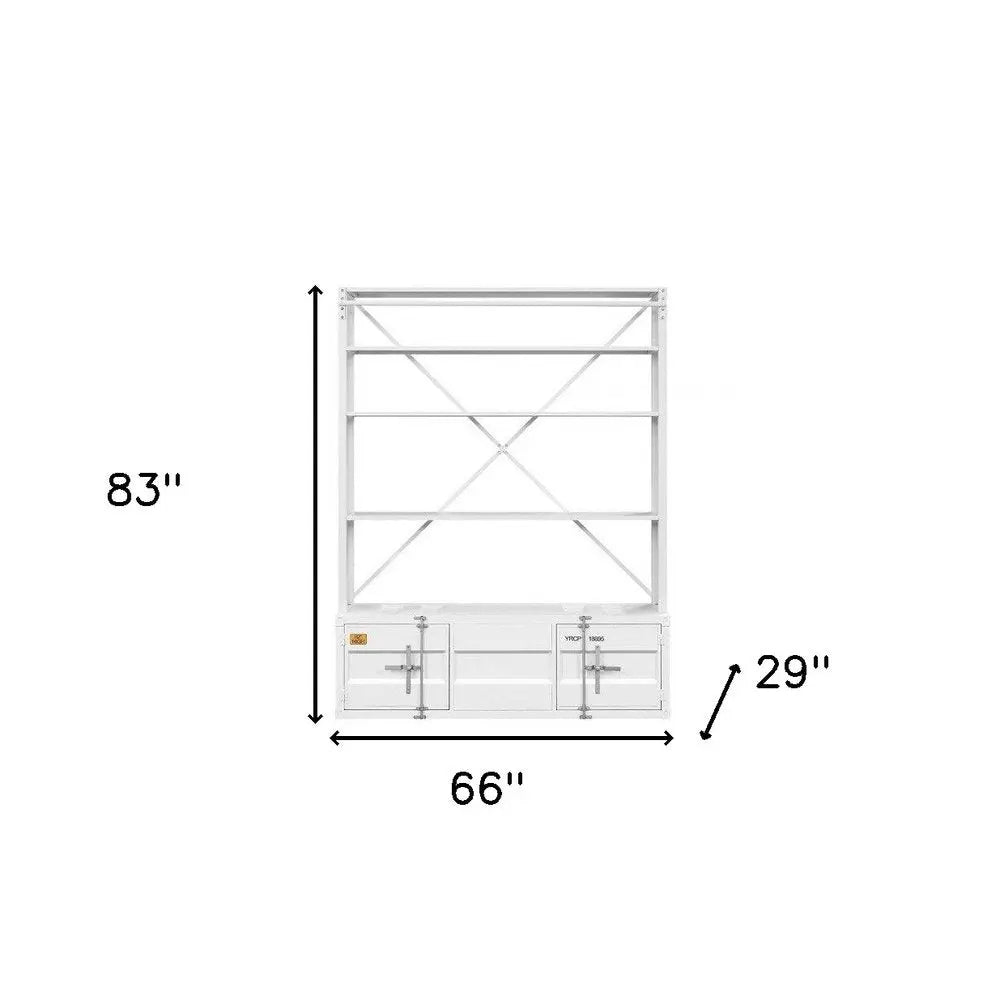White Three Tier Bookcase - NOBLE HOME INTERIORS