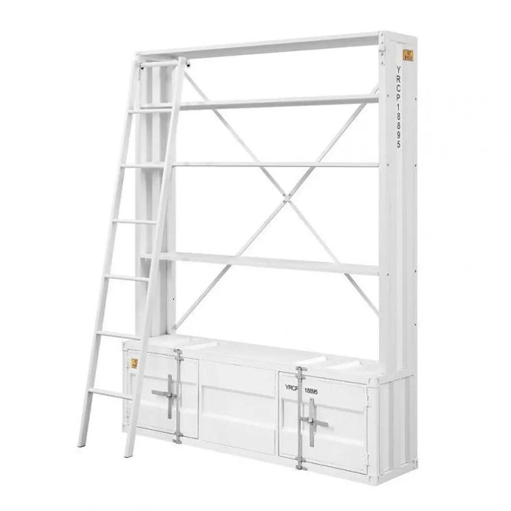 White Three Tier Bookcase - NOBLE HOME INTERIORS