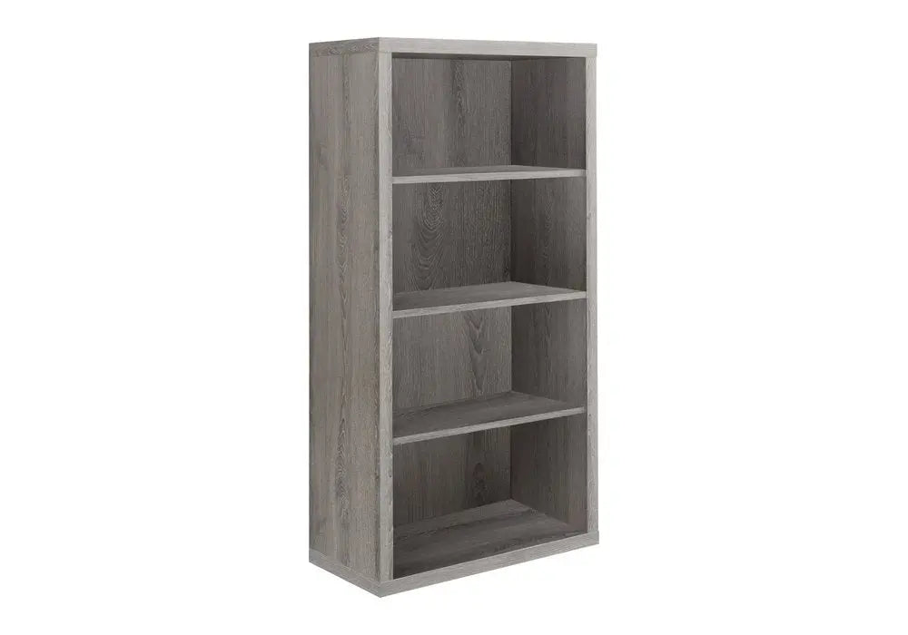 White Wood Adjustable Four Tier Bookcase - NOBLE HOME INTERIORS
