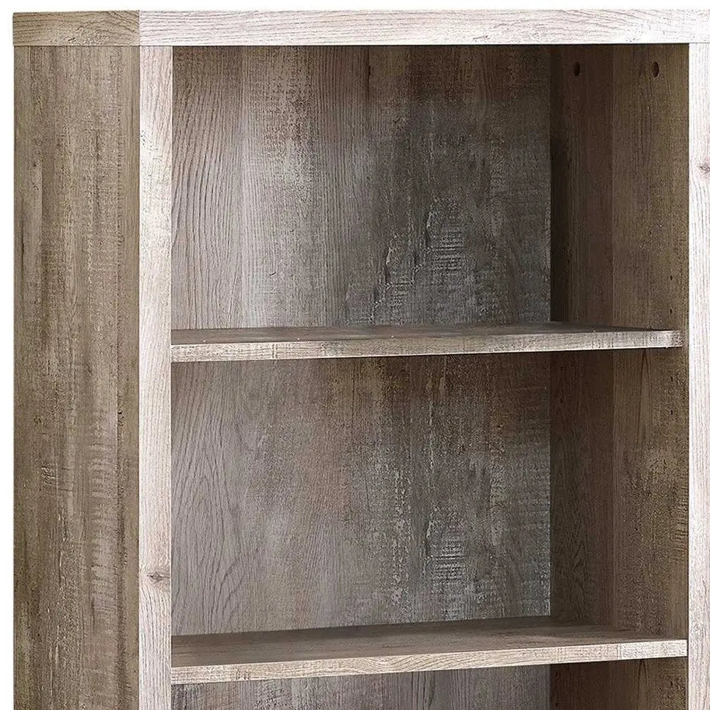 White Wood Adjustable Four Tier Bookcase - NOBLE HOME INTERIORS