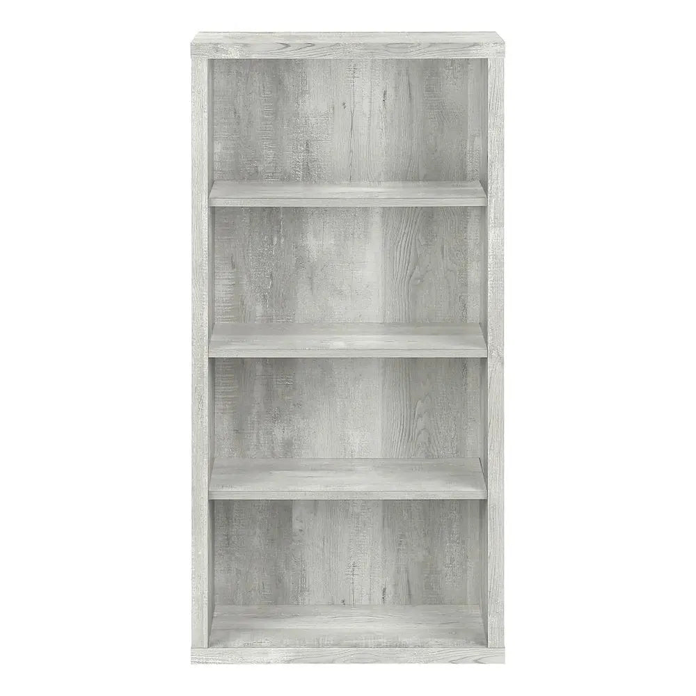 White Wood Adjustable Four Tier Bookcase - NOBLE HOME INTERIORS